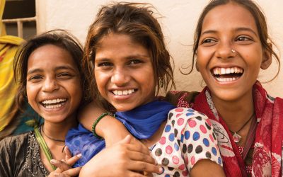 people of action girls smiling due to hygiene project