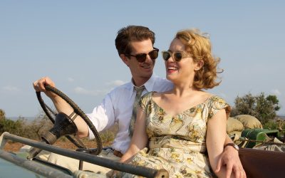 breathe film action shot man women in love smiling and driving